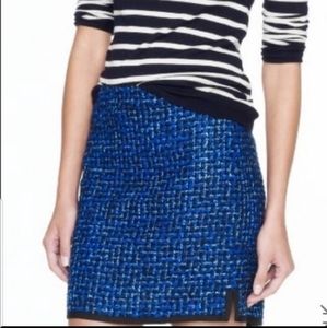 J.Crew postage stamp skirt blue